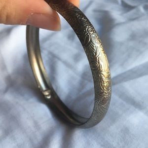 Silvery copper bracelet